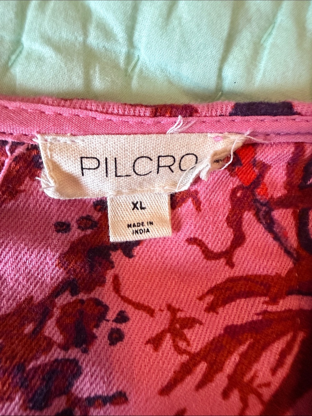 Pilcro Anthropologie Pink Floral Ruffle Swing Dress XL - Picture 4 of 8